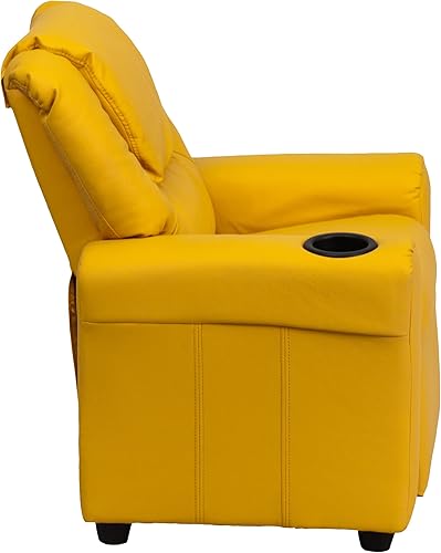 Miniatura 100 de Flash Furniture - Sillón reclinable contemporáneo para niños, color beige vinilo con base para vasos y reposacabezas Vinilo Lavanda,Vinilo
