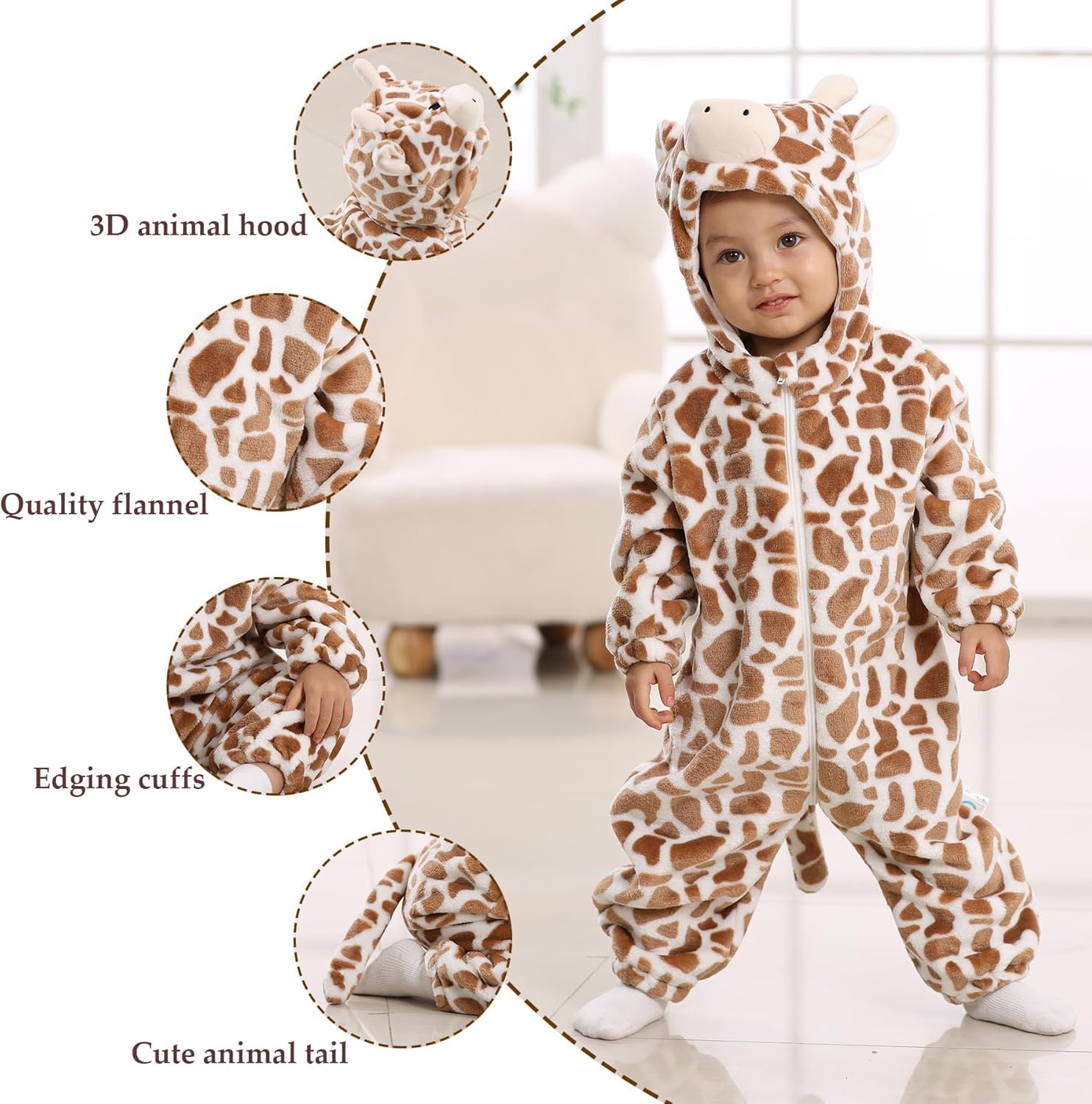 TONWHAR Toddler Kid Halloween Milk Cow Cosplay Costume Baby Boys Girls Animal Playwear - Image 2