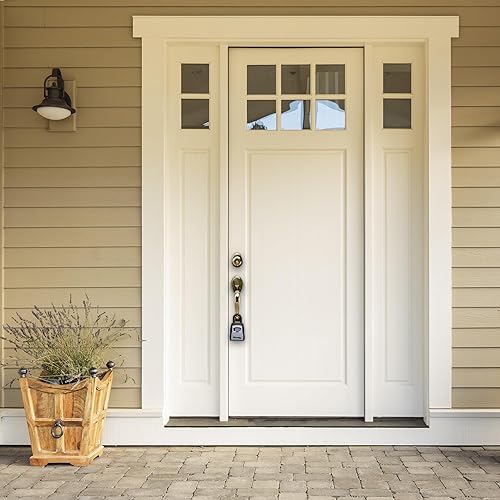 Miniatura 4 de Caja de bloqueo de llaves Master Lock, caja de bloqueo al aire libre para llaves de casa, caja de bloqueo de combinación portátil código Negro