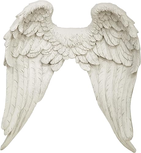 Miniatura 2 de Design Toscano EU20780 Escultura de pared de alas de ángel guardián celestial, piedra antigua