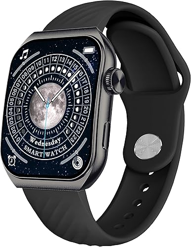 Miniatura 1 de Arco (Gun Metal) -- Reloj inteligente con pantalla AMOLED curvada de 1.96 pulgadas, brillo de 500 NITS, duración de la batería para toda la semana,