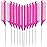 Patelai 12 Pcs Parting Comb for Braids, Rat Tail Stainless Steel Pintail Comb for Teasing, Braiding, Pressing, Hair Styling, Hairdressing, Hair Salon & Home Use, Rose Red