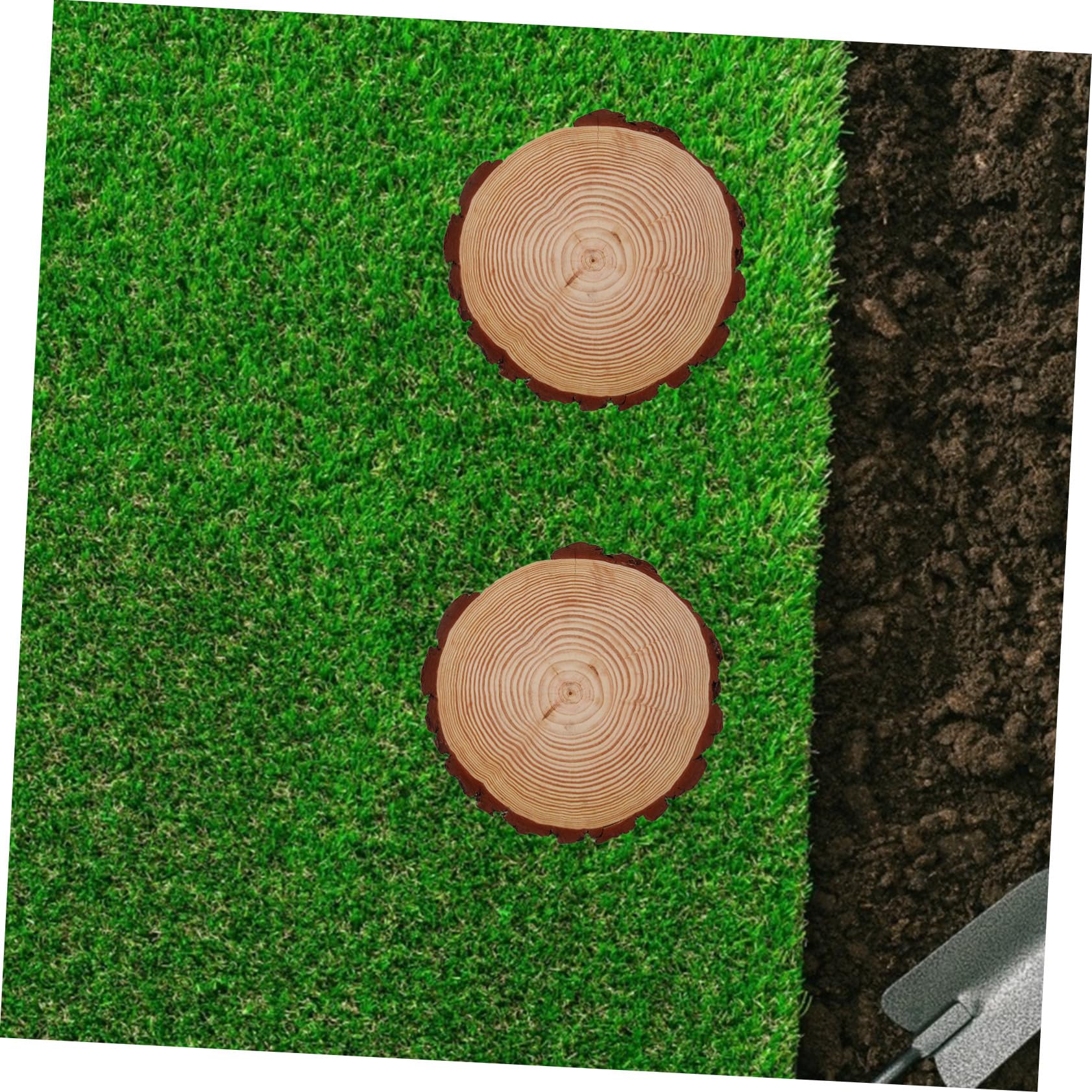BESPORTBLE Piedras Decorativas para Jardín de Madera Beige, Escalones Resistentes para Exteriores y Caminos de Cemento, Decoración Práctica y Delicada para Jardín