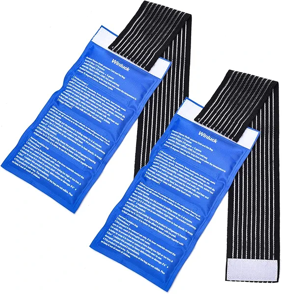 Gel Ice Cold Packs - (2-Piece Set) Soft Reusable Cold/Hot Compress, Provides Alleviate Joint and Muscle Pain. Flexible Therapy from Injuries - Shoulder, Back, Knee, Neck, Ankle & More.