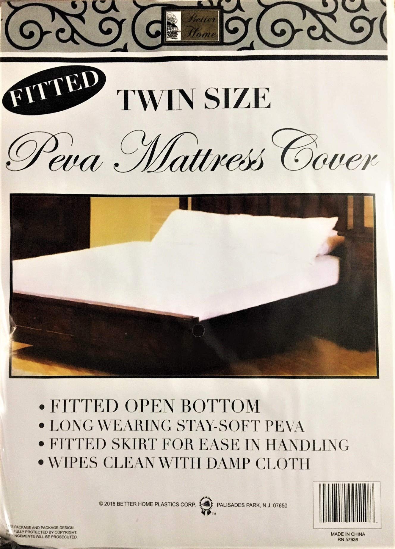 Better Home PEVA Fitted Mattress Cover Protector Waterproof Dust Free Bed Sheet Twin
