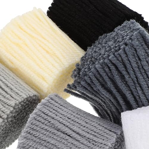 Miniatura 7 de MAGICLULU 12 rollos de hilo con gancho de pestillo precortado, para tejer, para manualidades, hilo de ganchillo suave y colorido, reemplaza los