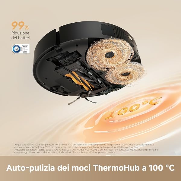 DREAME L50s Pro Ultra Robot Aspirapolvere e Lavapavimenti, Autosvuotamento per 100 Giorni e Autopulizia ad Alta Temperatura, Aspirazione da 30.000 Pa, Pulizia di Bordi e Angoli, Spazzola Antigroviglio - 2