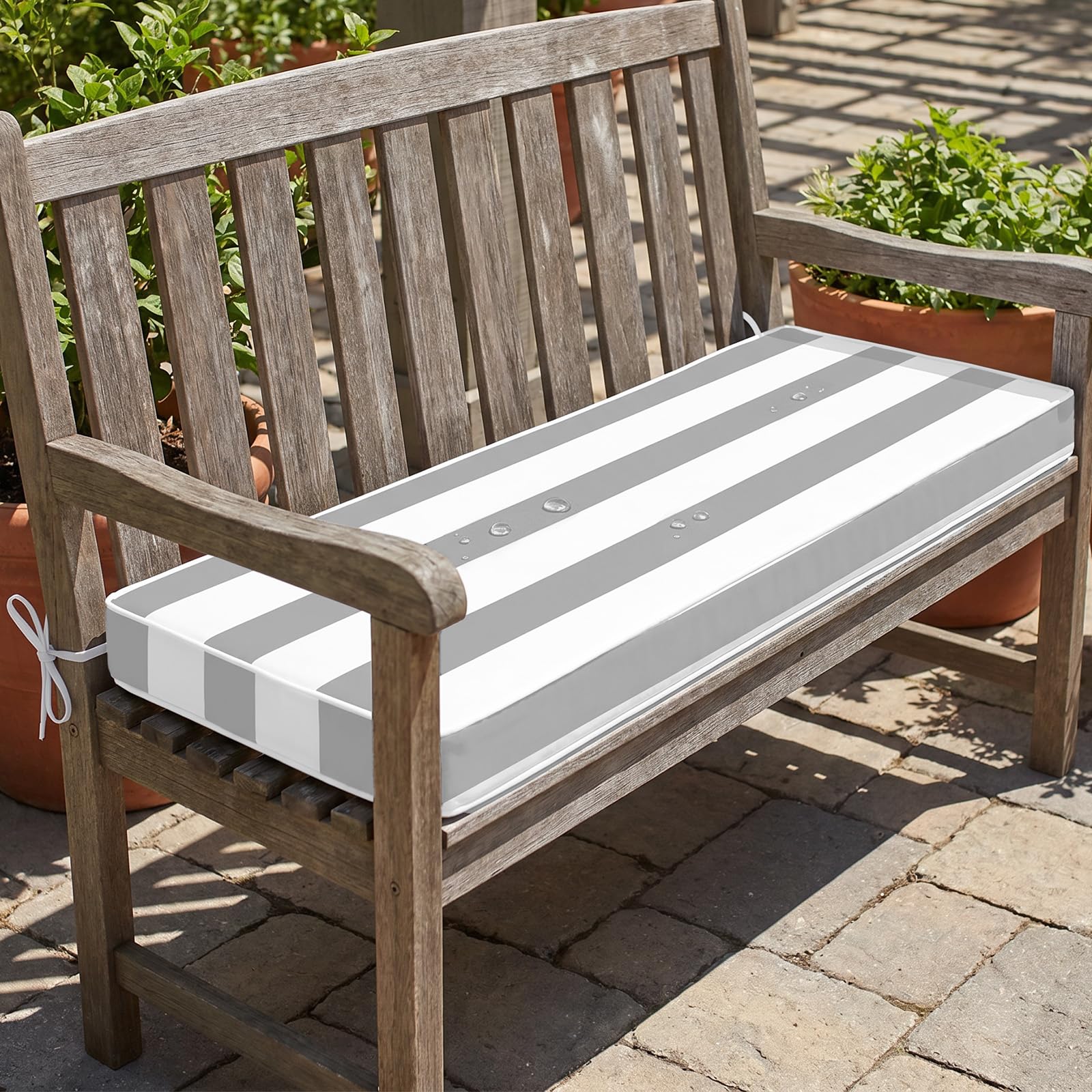 Waterproof Garden Bench Rattan Cushion Pad Garden Bench Pad 65x30x5cm