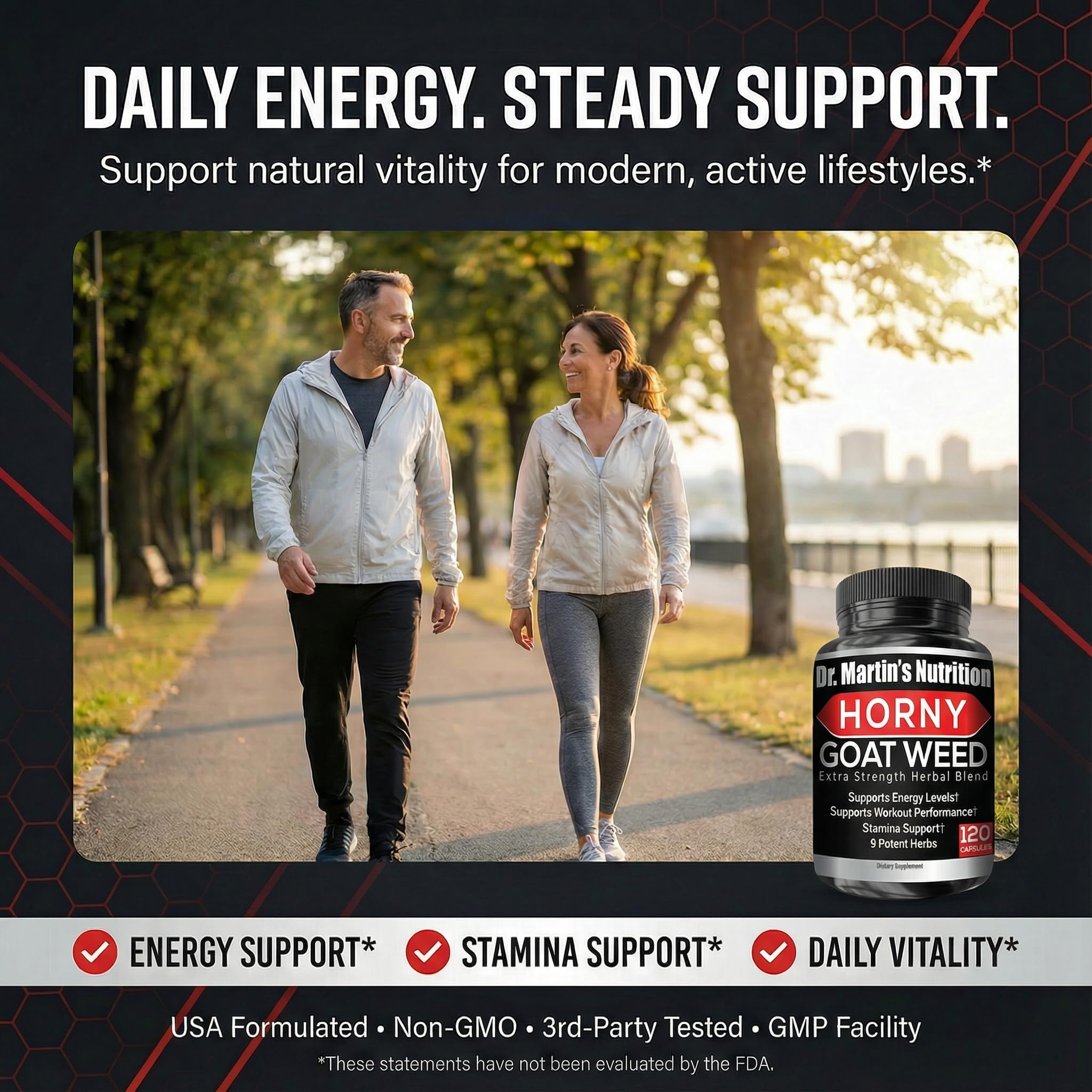 Horny Goat Weed for Men & Women - 120 Capsules, 9-Herb Formula, For Energy — Amazon image 7