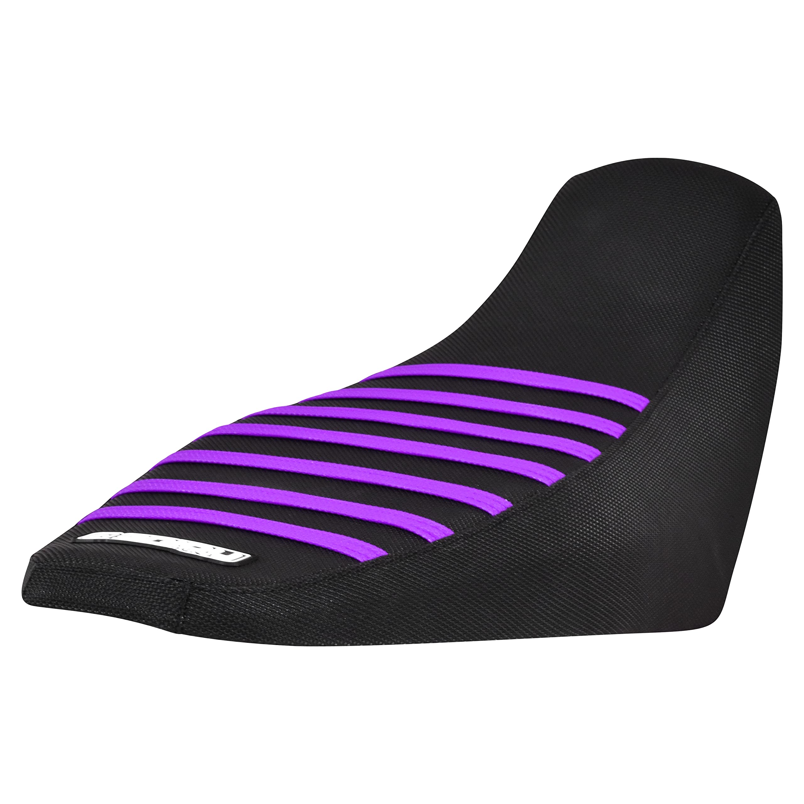Enjoy Mfg Ribbed Seat Cover - Compatible Fit for Honda Navi Pocket Bike #363 (Black w/Purple Ribs)