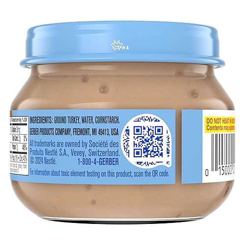 Miniatura 34 de Gerber Pures 2do Alimentos, Jamón y Gravedad, Frascos de 2.5 onzas (Paquete de 10)