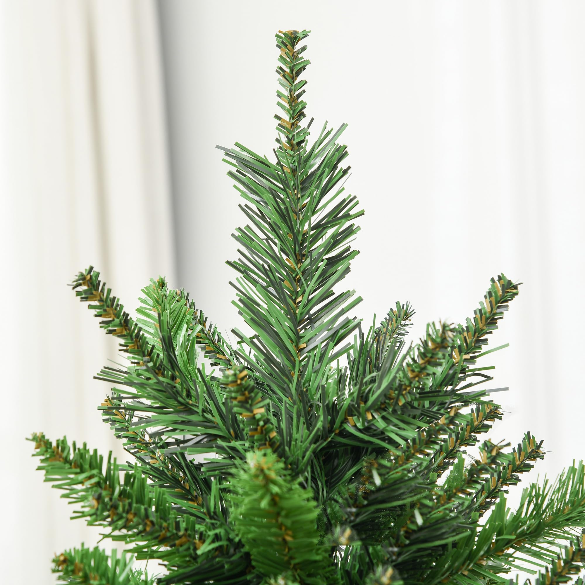 HOMCOM Albero di Natale Artificiale 180cm con 786 Rami Apertura Automatica, Albero di Natale Folto con Base in Metallo Facile da Montare, Verde