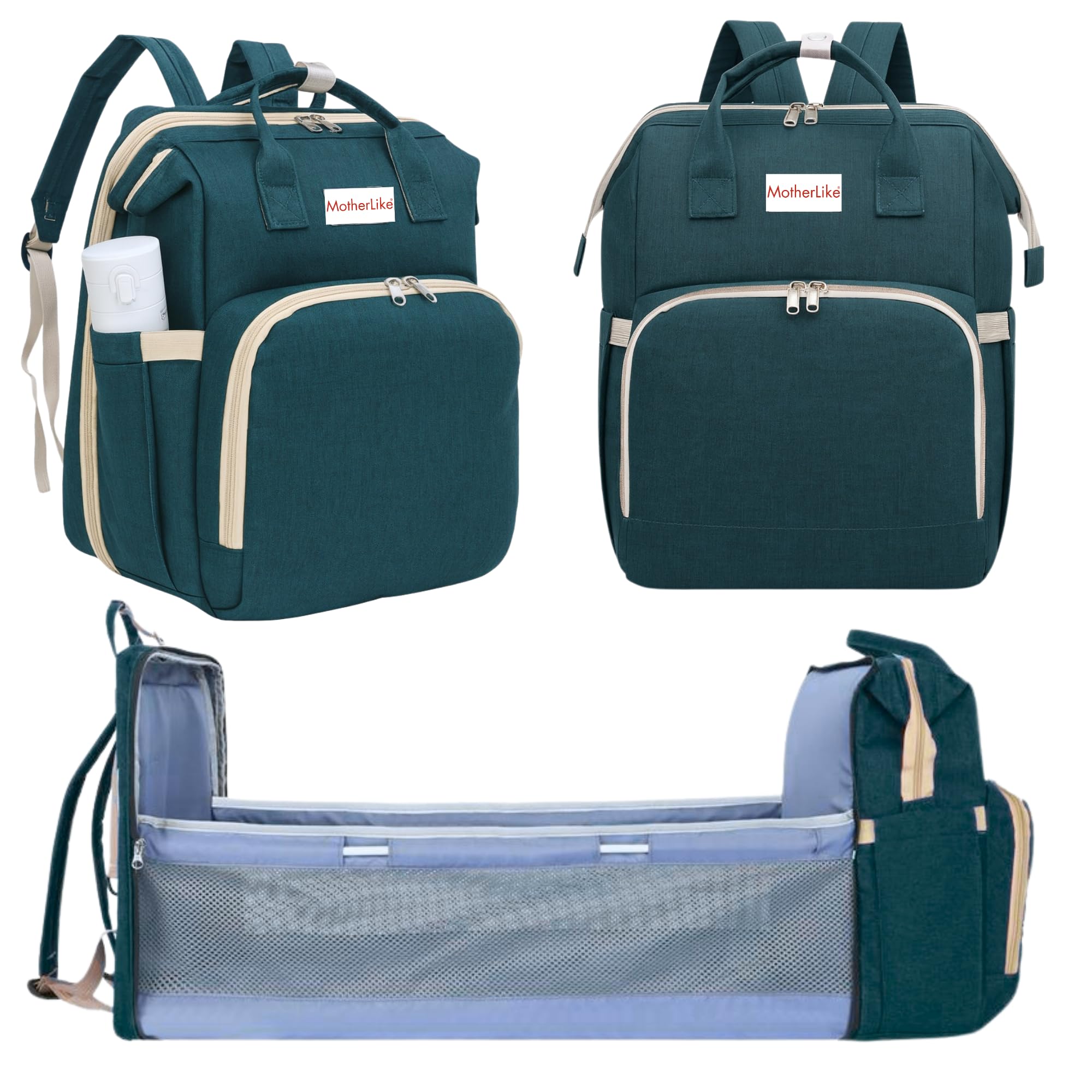 Diaper Bag For Mothers For Travel With Changing Station | New Born Baby Diaper Bag For Mom Travel With Insulated Pockets | Hospital Maternity Waterproof Mommy Diaper Bag With Bed Bassinet