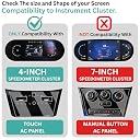 Wisely Pack 4 - Screen Guard for TATA NEXON (2026) CREATIVE, CREATIVE+ S (CNG), CREATIVE+S Dark Car Display Protector 10.25" INFOTAINMENT [Round Edge] + 4" MID CLUSTER + STEERING + AC (Touch) Panel - Stereo Car Accessories gallery image
