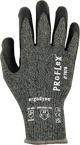 Miniatura 7 de Ergodyne Guantes unisex para adultos, A7, resistentes, palmas, guantes de trabajo resistentes a cortes, ANSI A7, resistentes al calor, palmas