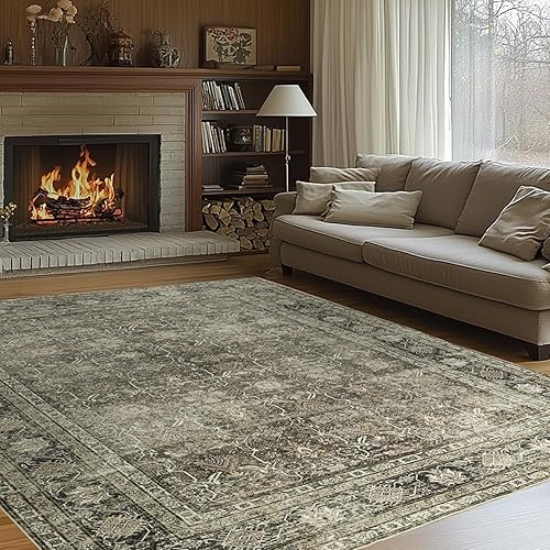 Miniatura 135 de Alfombra abstracta moderna de 3 x 5, antideslizante, resistente a las manchas, lavable, con respaldo de goma, alfombra de suelo que no desprende