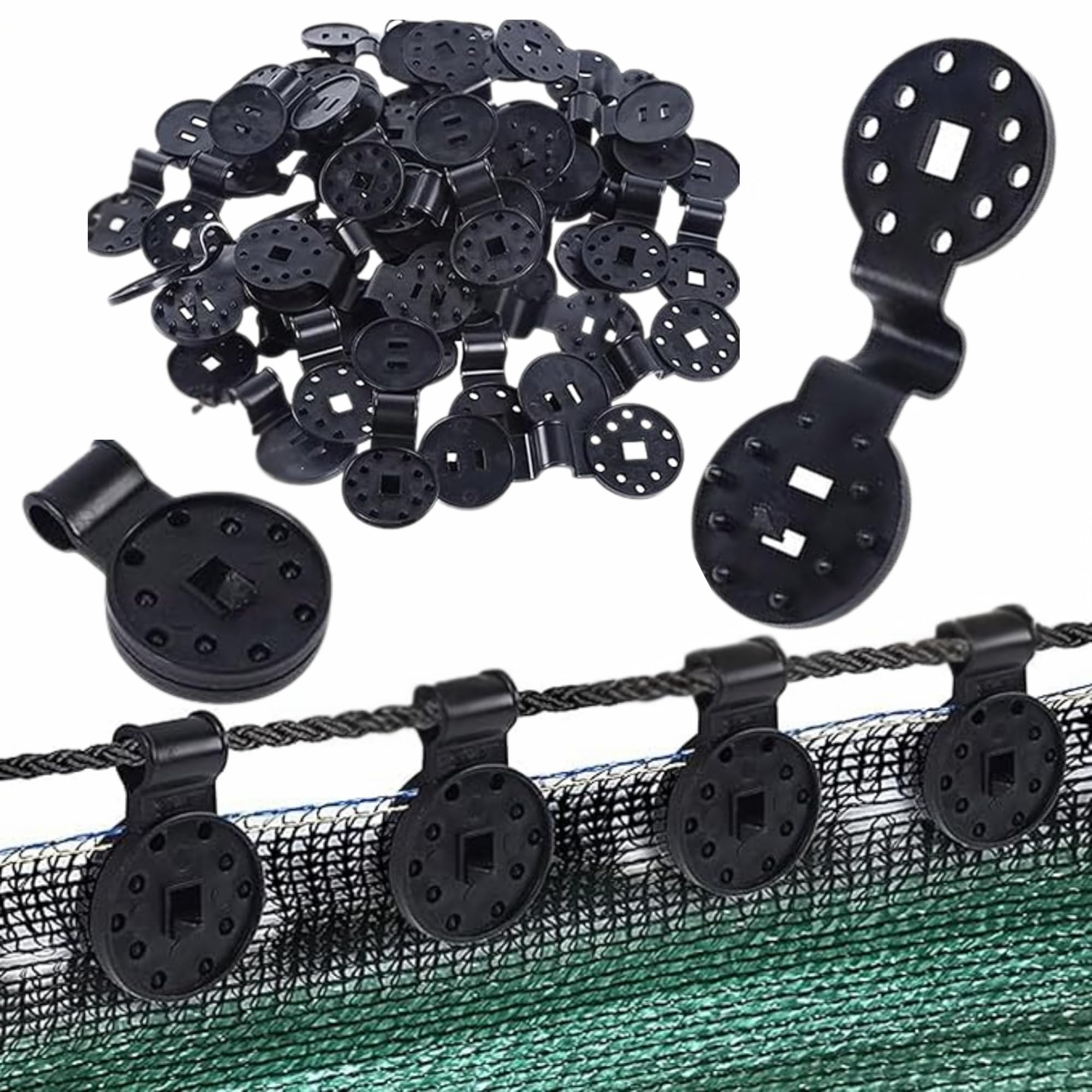 50?Pack Extra Large, Thickened Heavy?Duty Shade Cloth Clips – Reusable Sun Shade Net & Anti?Bird Netting Clamps, Lock?Grip Tarp Clips for Garden, Patio Awnings & Greenhouse Fabric