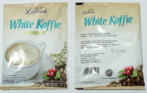 Kopi Luwak White Koffie Original 3-in-1 Instant Coffee Single Pack 20 Grams 10 Sachets