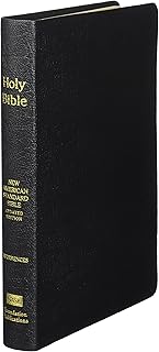 NASB Large Print Ultrathin Reference Bible (Black, Genuine Leather)