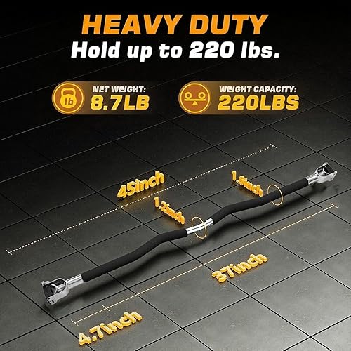 Miniatura 2 de Dumbbell Barbell Converter Bar Set, Adjustable Dumbbell Converter for Home Gym, Compatible with Most Dumbbells Including BowFlex, All-Steel Bar,