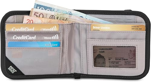 Miniatura 2 de Pacsafe Rfidsafe V100 - Cartera plegable con bloqueo RFID antirrobo, Negro -, Rfidsafe V100 - Cartera plegable con bloqueo RFID antirrobo