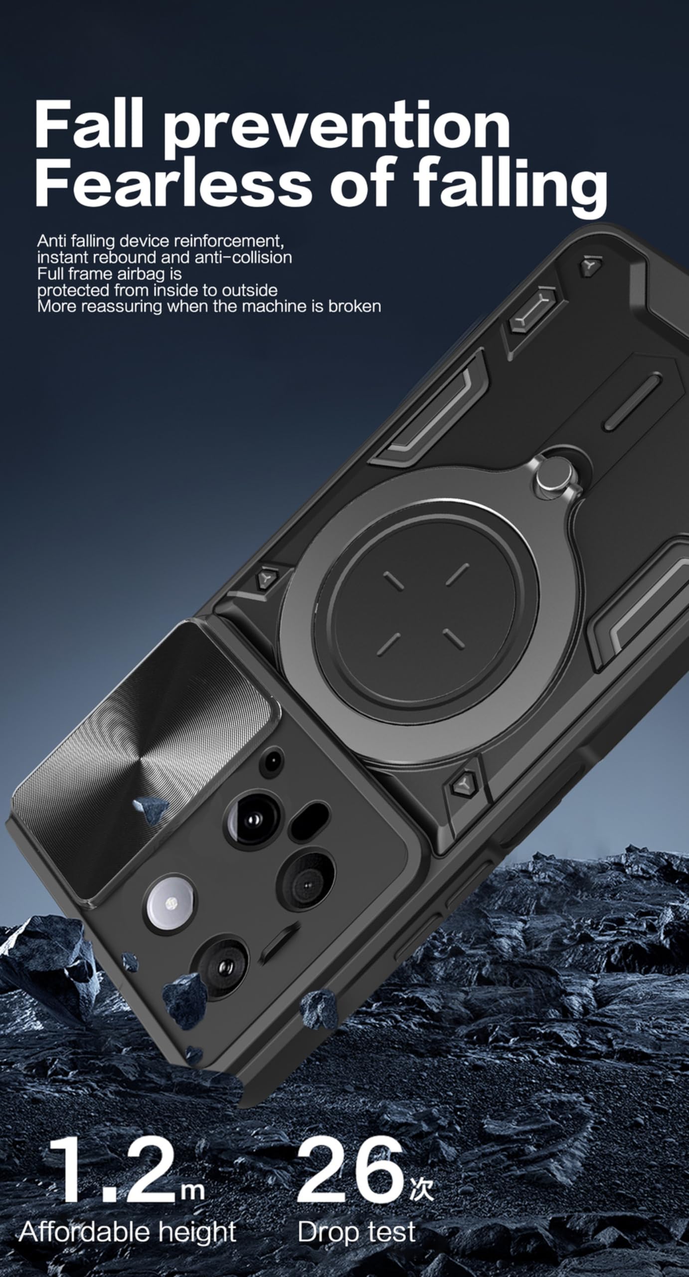 Custodia Antiurto Per Xiaomi 14 5G - Grado Militare, Protezione Fotocamera Scorrevole, Supporto Magnetico 360°, Rosso - copertina