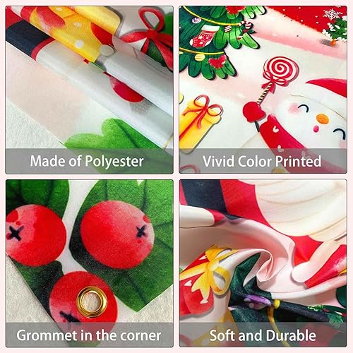 Miniatura 3 de Telón de fondo de Navidad para niños, decoración de fiesta de cumpleaños de Navidad roja, Papá Noel, feliz cumpleaños, Navidad, telón de fondo,