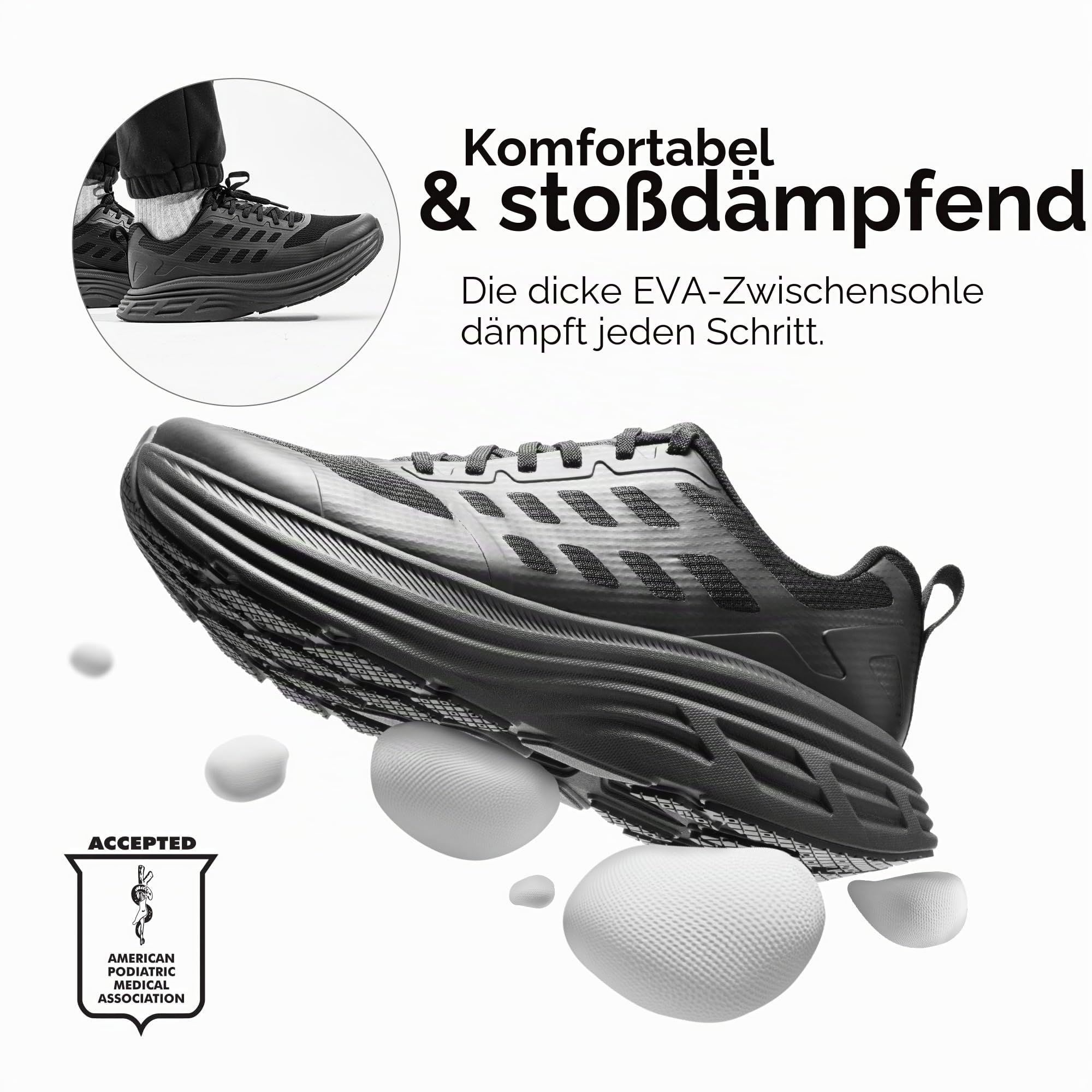 NORTIV 8 Herren Laufschuhe Running Sneaker Schuhe | Dämpfung, Rutschfest, Sportlich, Fitness, Training, Joggen, Komfortabel, Leichtgewichts, Atmungsaktiv, Sportschuhe