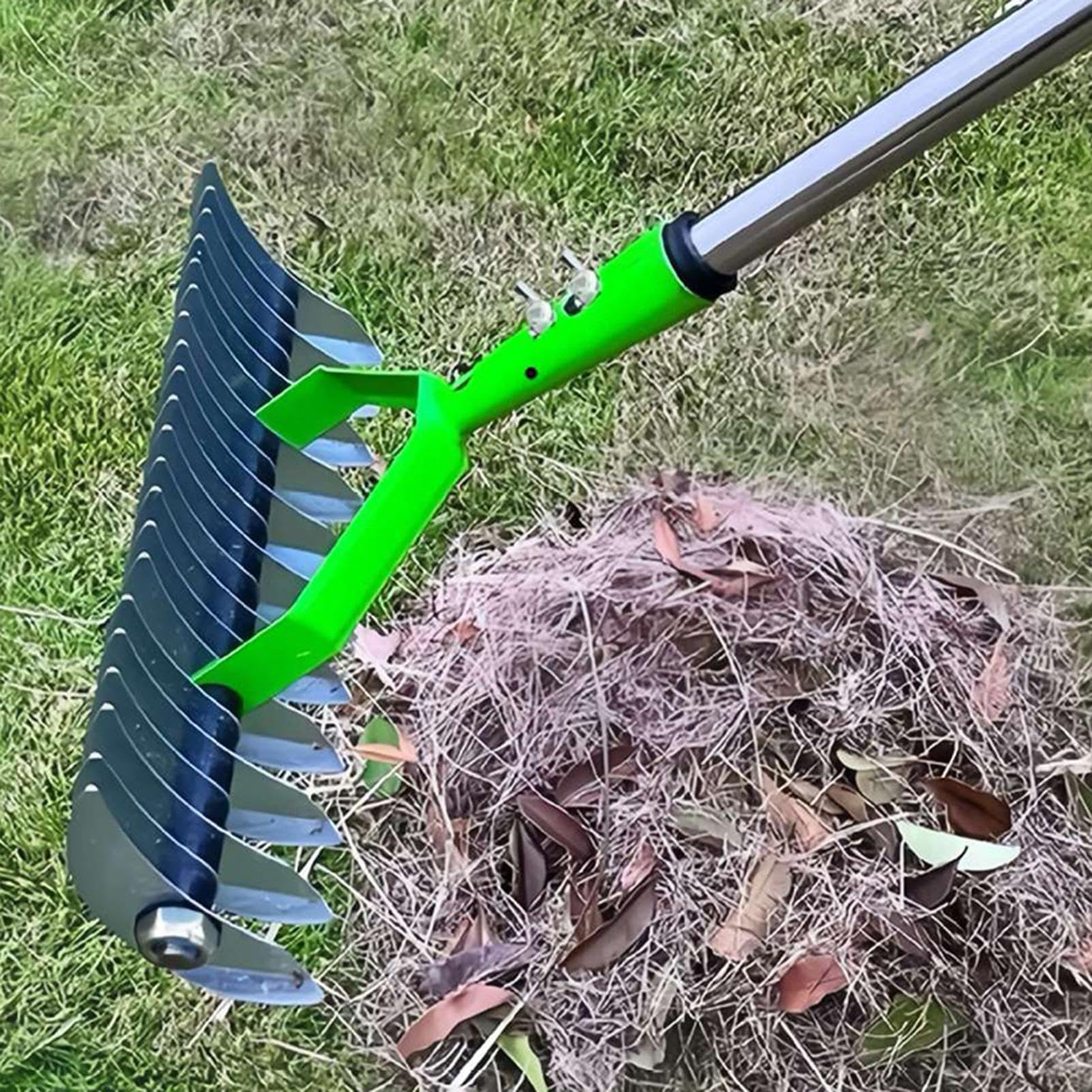 Rastrello per Fieno - Manico Ergonomicio Manuale - Raccoglierba Manuale Per Prato Balcone Piantagione Agricoltura Coltivazione Terriccio - Per Allentare il Suolo in Balcone, Giardinaggio Esterno e Cur