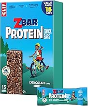 Zbar Protein - Chocolate Flavored Mint - Crispy Snack Bars - Made with Organic Oats - Non-GMO - 5g Protein - Gluten Free Protein Bars (15 Pack)