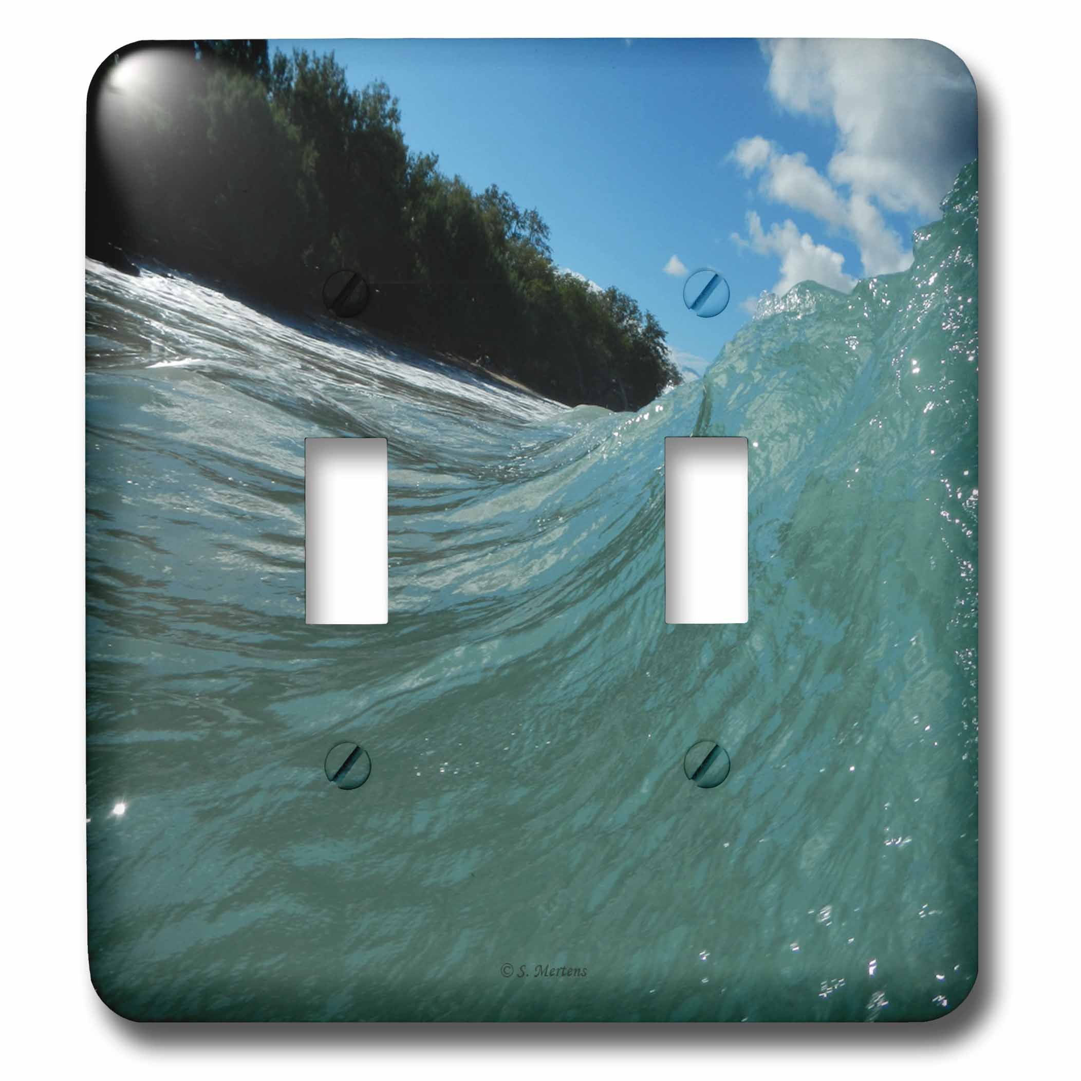 Interrupteur à bascule double Hapuna Beach décor surf multicolore pour interrupteur mural
