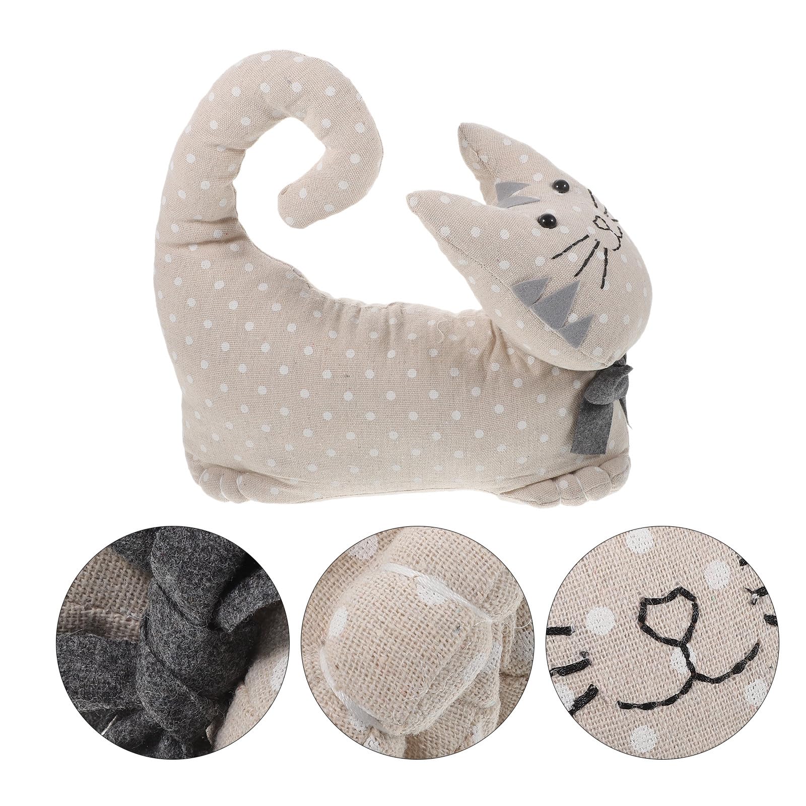 SUPVOX Fermaporta da Pavimento di Cotone a Forma di Gatto Decorativo e Ponderato per Ufficio e Bagno, Accessorio Simpatico per Nuovi Proprietari di Casa