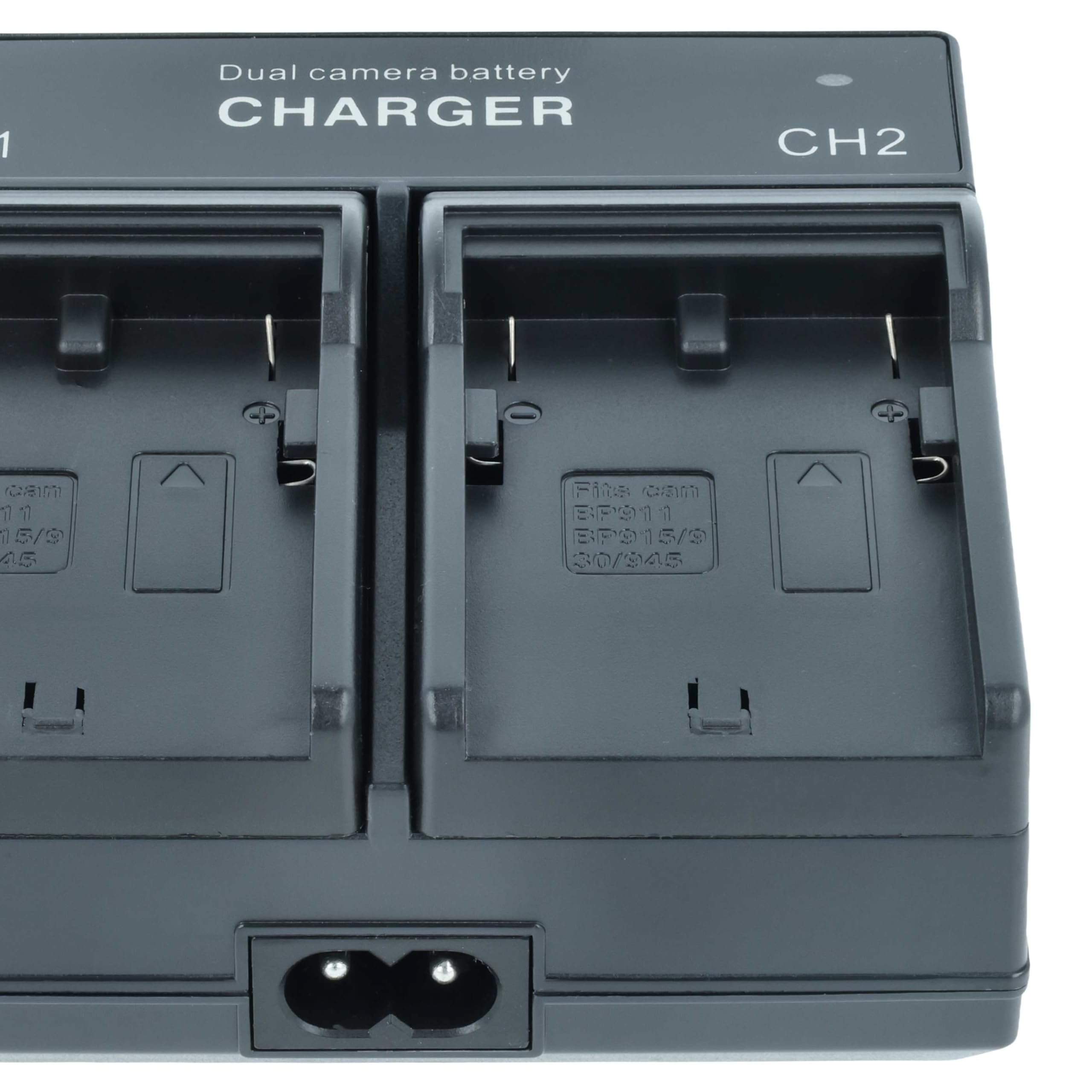 vhbw Dual Ladegerät kompatibel mit Canon MV1, MV10, MV100, MV-20, MV200, Optura, UC-V100 Kamera Camcorder/Akku - Ladeschale, Ladestandsanzeige