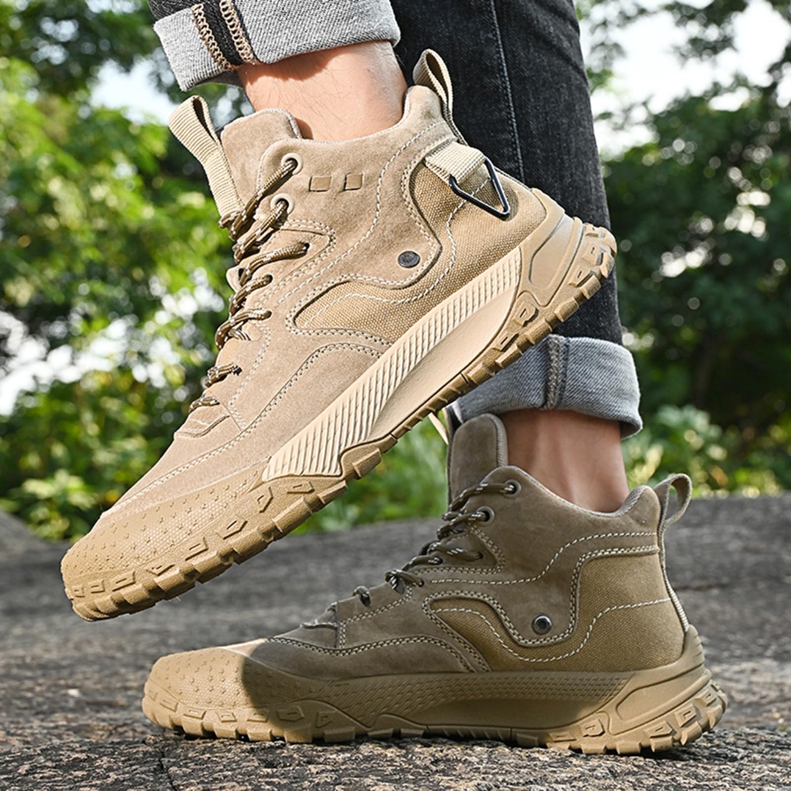Zapatos de senderismo prácticos para hombre, otoño e invierno, cálidos