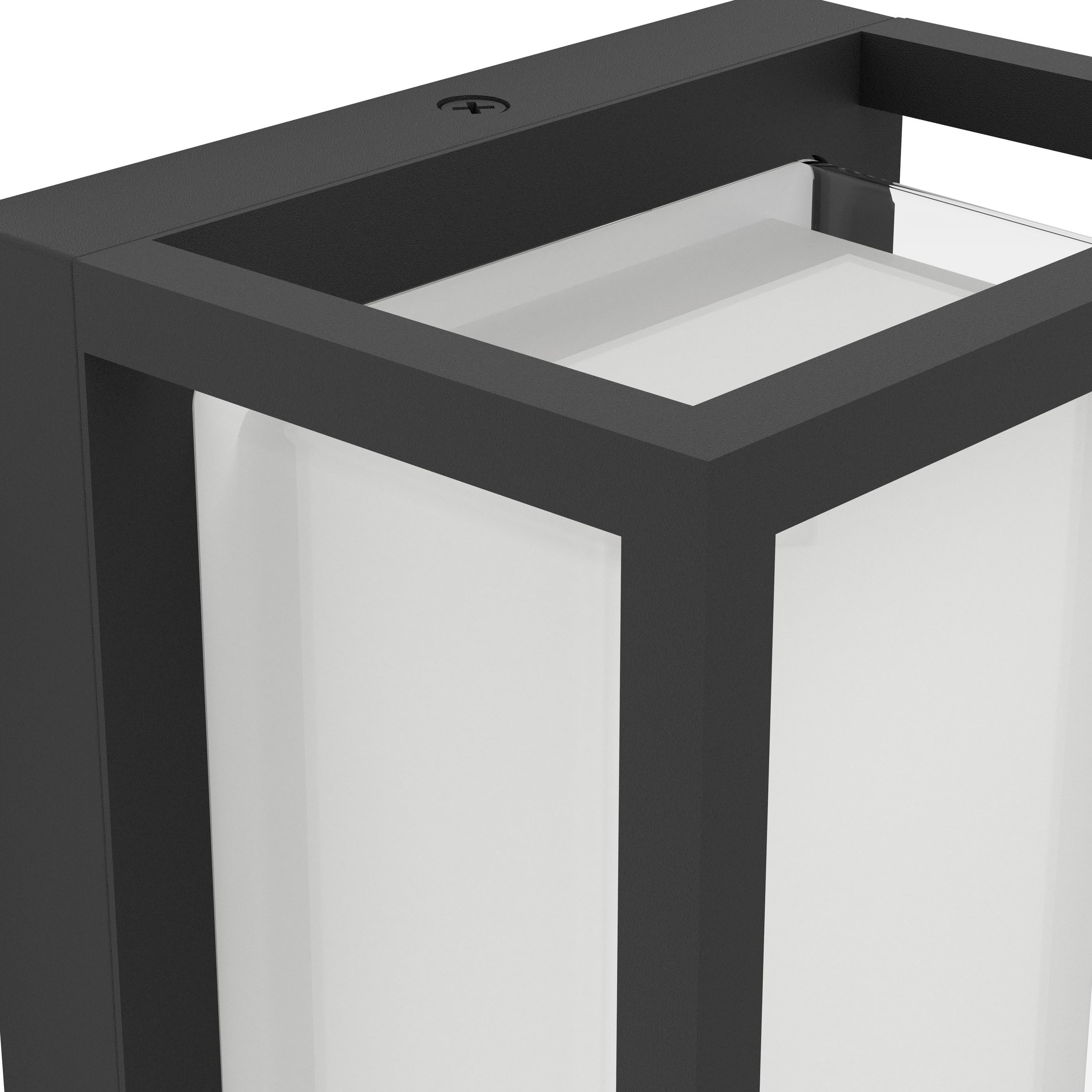 EGLO LED Wandleuchte außen Grottazzolina, Außenlampe mit Bewegungsmelder | Außenleuchte mit Rahmen aus Aluminium in Schwarz, warmweiß - neutralweiß - kaltweiß, IP65
