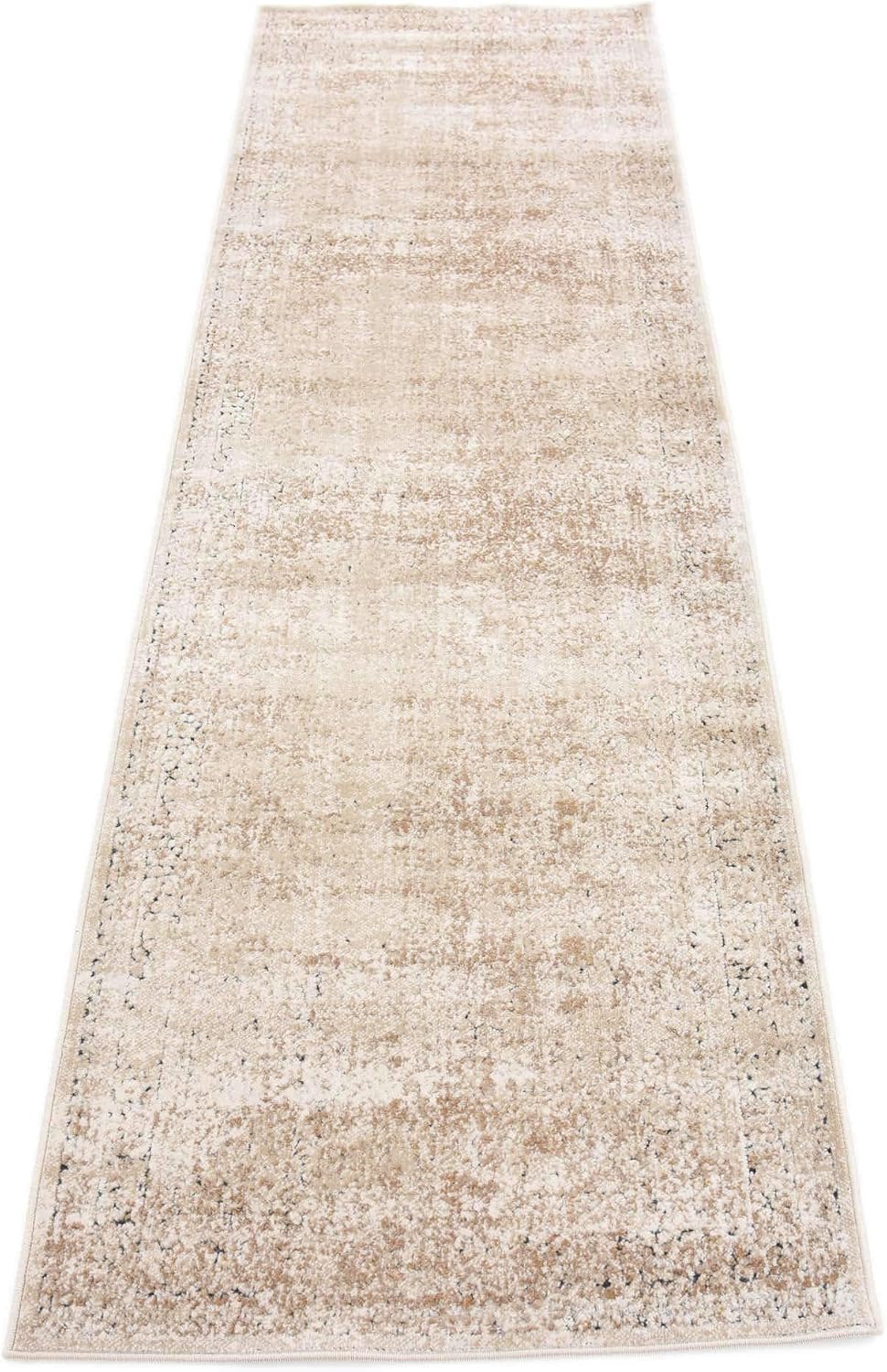 Unique Loom Chateau Collection Area Rug - Jefferson (2' x 6' 9" Runner Beige/Light Brown)