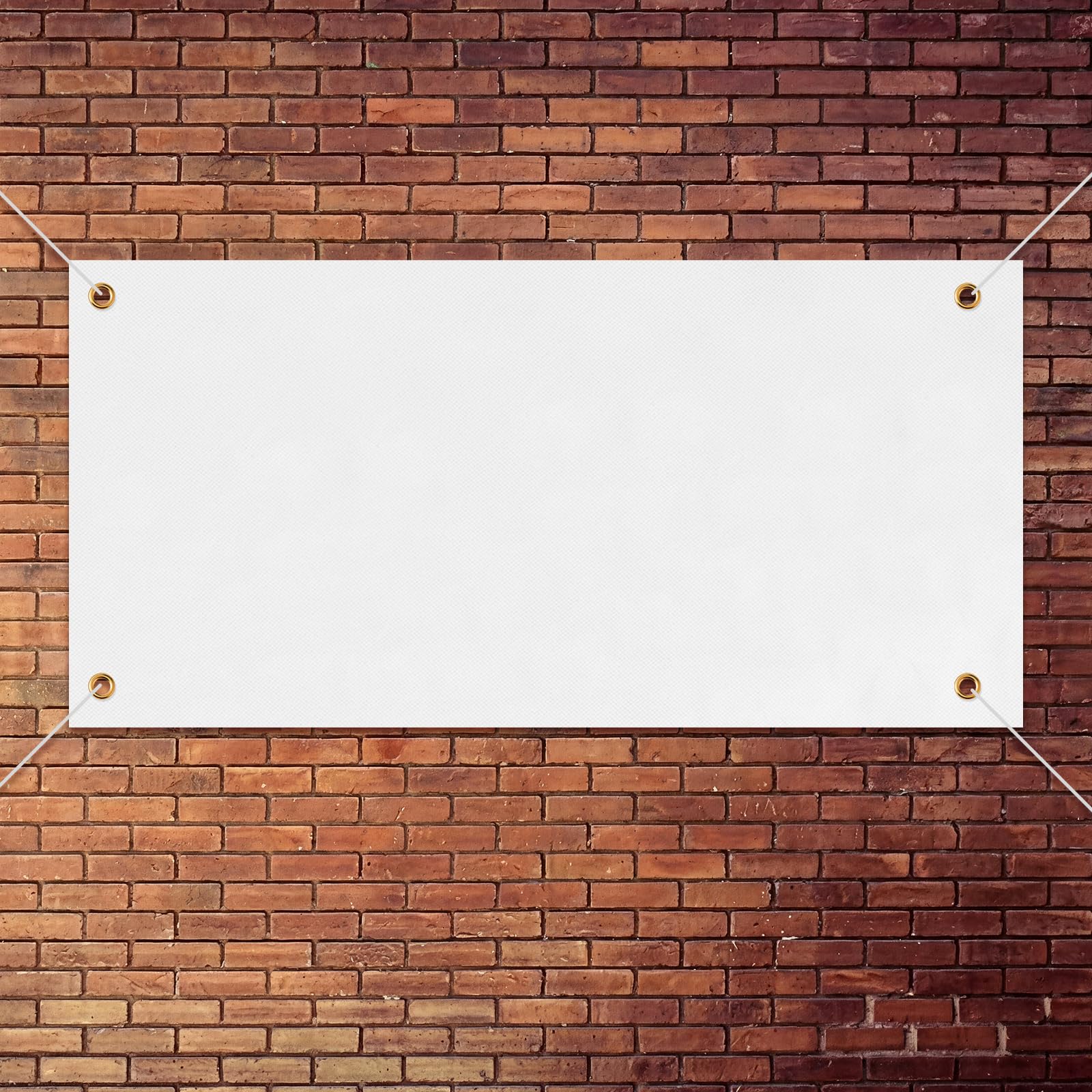 Zonon Blank Banner to Decorate Polyester Oxford Cloth,White,1 × 2 Feet