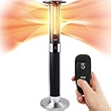 Infrared Patio Heater, 1500W Electric with Remote Control, IP24 Approved, Anodized Aluminum Alloy Frame, Indoor/Outdoor for Restaurant, Backyard, Garage, Decks