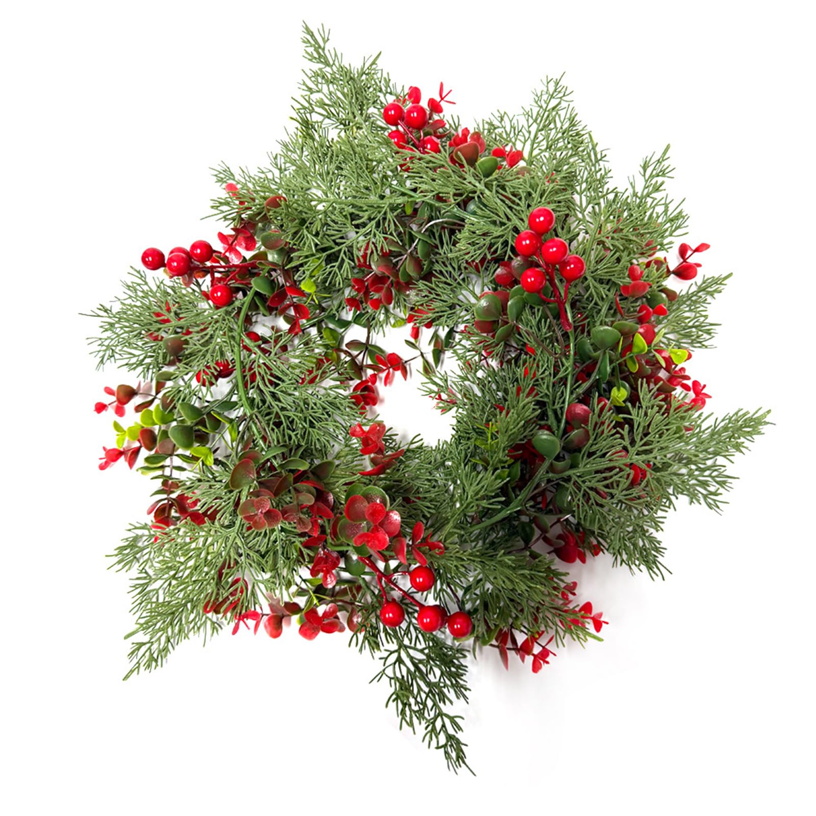Msioytog Christmas Artificial Plant Ornament with Realistic Berries for Mantels Staircase Door Curtain Holiday Decoration Christmas Artificial Plant