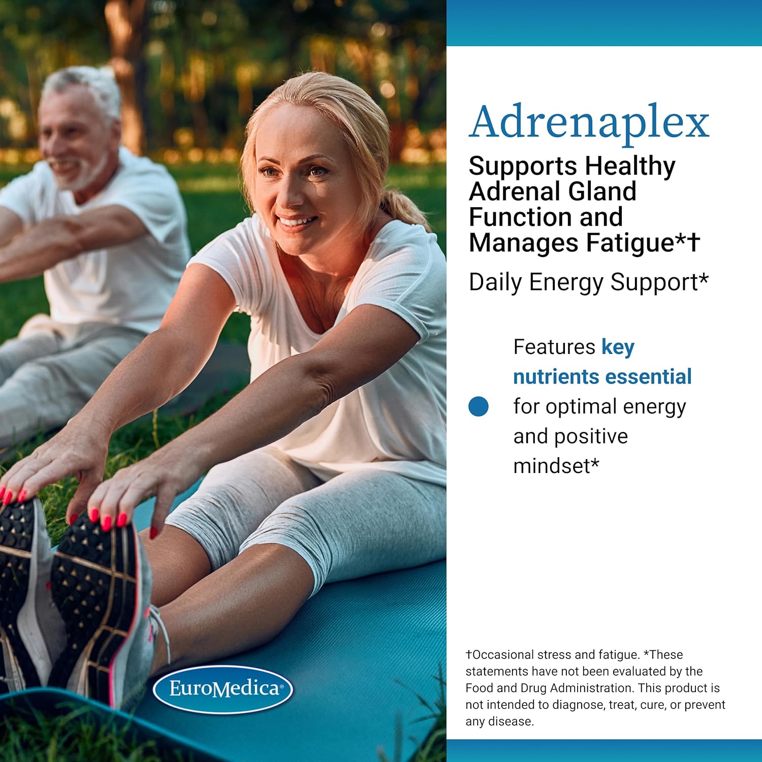 EuroMedica Adrenaplex - Adrenal Gland Function Supplement - Glandular Support Supplement with Vitamins C & B6 - Supports Healthy Adrenal Function - Keep Out of Reach of Children - 120 Capsules