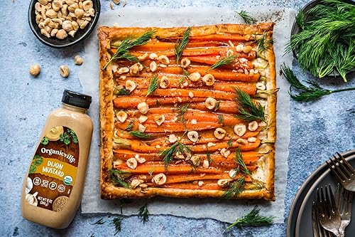 Miniatura 2 de Organicville Dijon Mustard - Mostaza Dijon Organic, mostaza Dijion, vegano, paleo, USDA orgánico, sin OMG, mostaza cetogénica, entera 30, mostaza