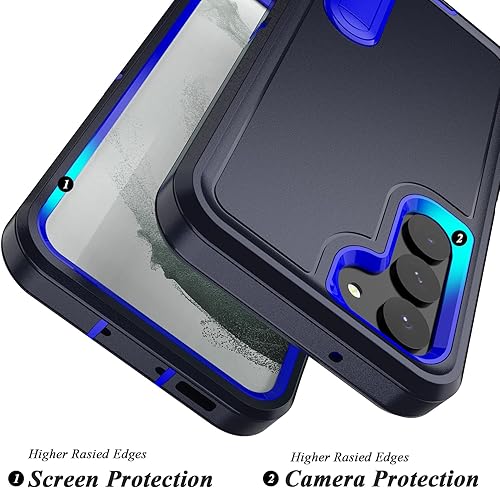 Miniatura 4 de Funda para Samsung Galaxy S23 3 en 1 de protección extrema Resistente a prueba de golpes antipolvo Cubierta de puerto antideslizante multicapa a
