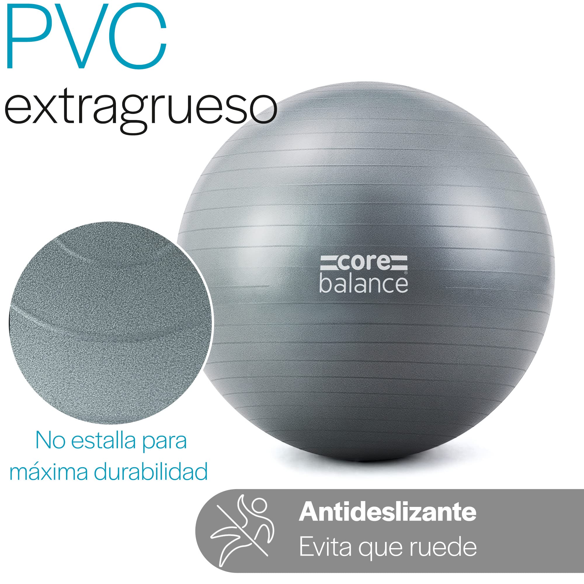 Pelota de Pilates Fitball 55cm 65cm 75cm 85cm con Hinchador