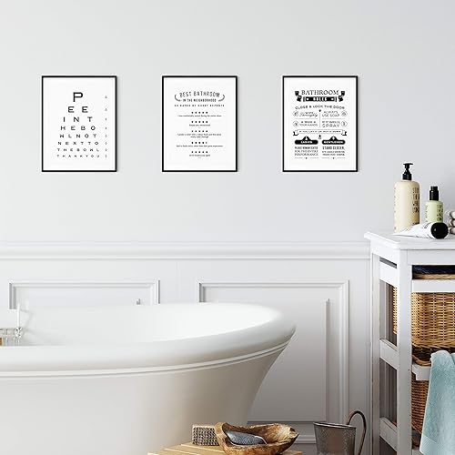 Miniatura 6 de HAUS AND HUES Paquete de letreros divertidos para baño y olvidó tu teléfono, juego de decoración humorística para baño, colección de arte de pared