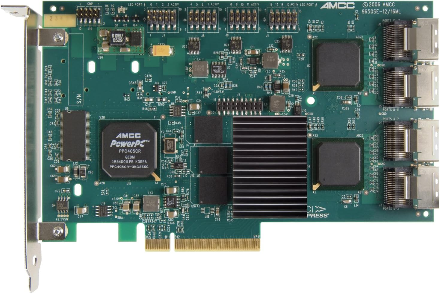 3ware 9650SE-16ML Multi-lane Internal SATA II Hardware RAID 16port Card