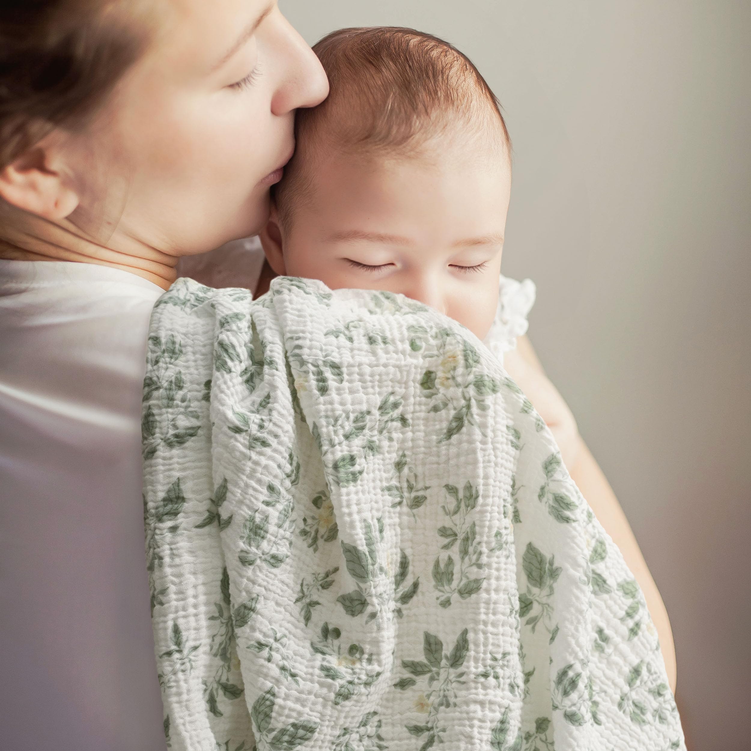 GLLQUEN BABY Baby Blankets for Newborn Soft 3 Pack, Muslin Cotton Baby Boy or Girl Blanket 95x100cm - Image 3