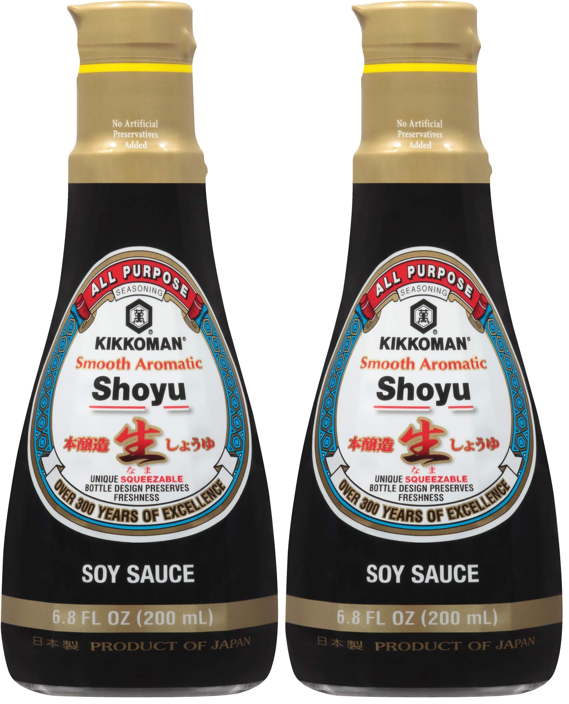 Kikkoman Smooth Aromatic Soy Sauce, 6.8 Fl Oz (Pack of 2)