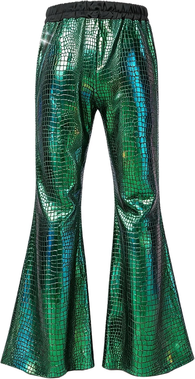 Linjinx Men Casual Bottom Wear 80s Costume Concert Wear