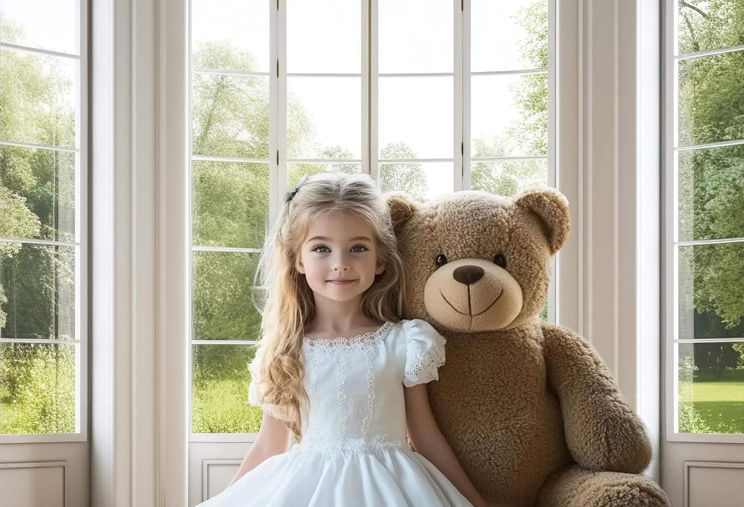 Kate 7x5ft Panel Windows Scenery Backdrop for Photography Indoor White Panel Windows Background Photo Studio Props