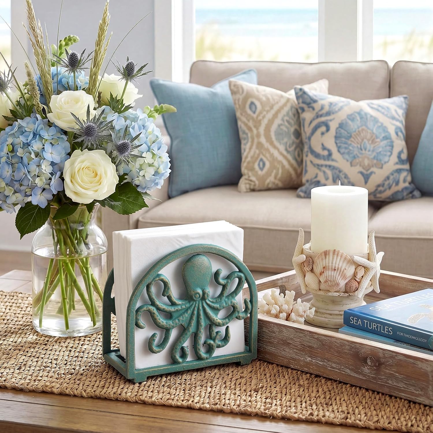 Cast Iron Octopus Napkin Holder, Napkin Holder for Table